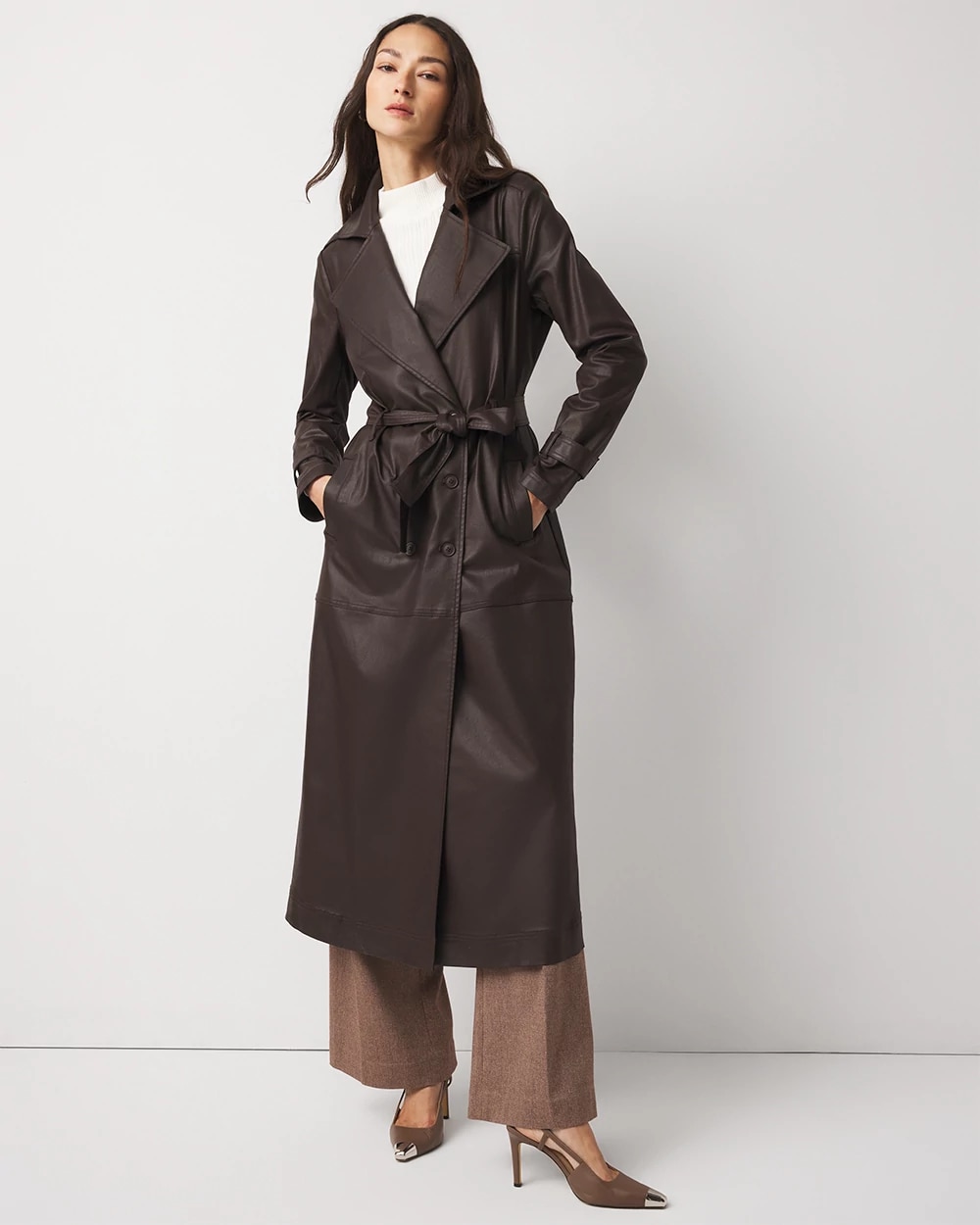 Coated Trench Coat | White House Black Market Coated Trench Coat | White House Black Market